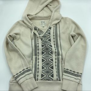 Billabong Cream Hoodie with Geometric Pattern